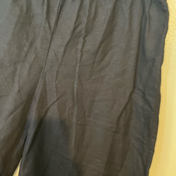 Hot Cotton Womens Linen Cotton Pull On Comfy  Black Pants Size M - Picture 6 of 11